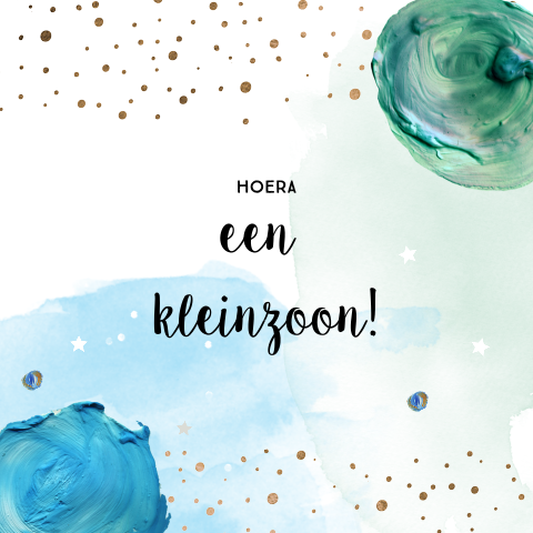Wenskaart gefeliciteerd geboorte kleinzoon