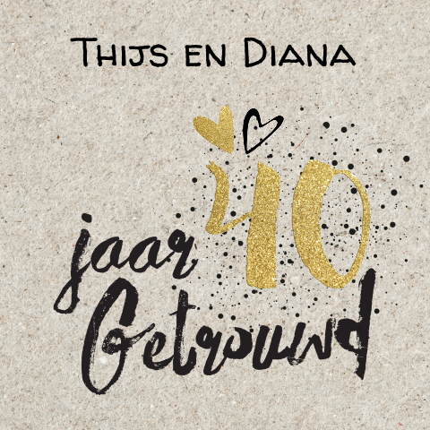 Uitnodiging 40 jaar getrouwd op kraft