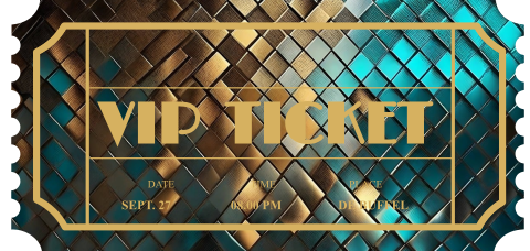 Luxe VIP Ticket Uitnodiging voor een feestje stans kaart