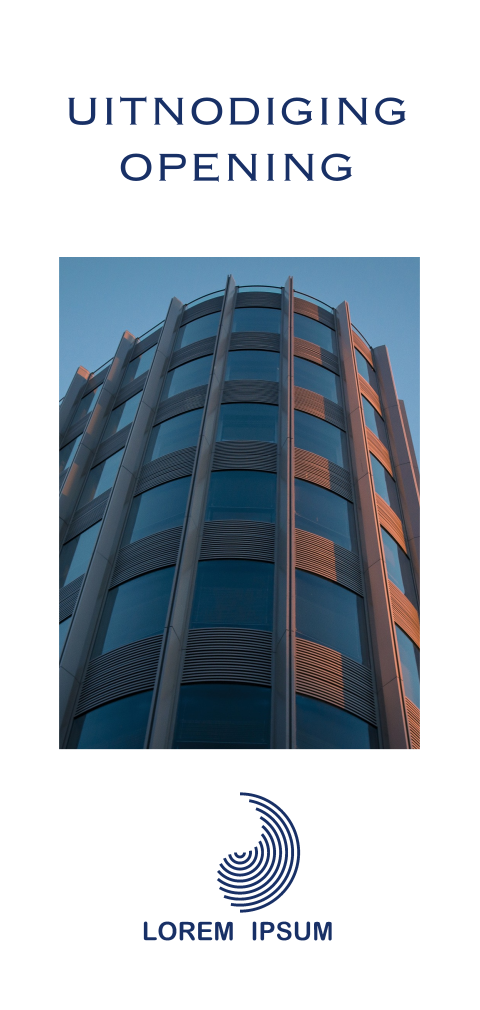 Uitnodiging voor een opening met ruimte voor een eigen foto