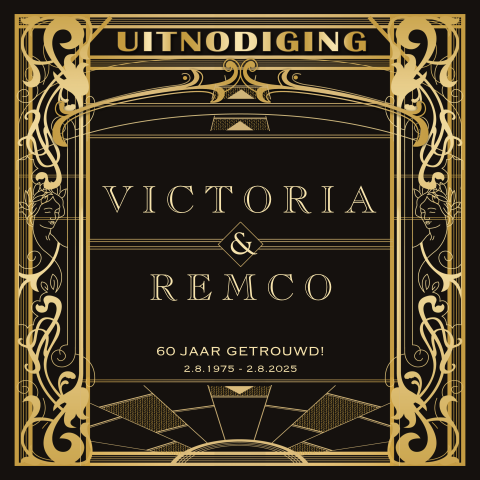 Great Gatsby uitnodiging 60 jarig jubileum