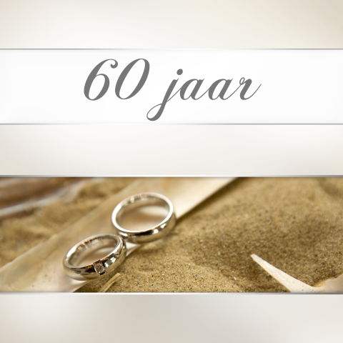 60 jaar getrouwd klassieke uitnodiging huwelijksjubileum
