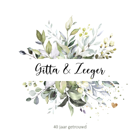 40 jaar huwelijks jubileum uitnodiging eucalyptus planten