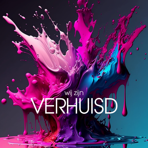 Verf splash verhuiskaart