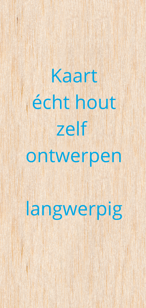 Langwerpige staande houten kaart ontwerpen