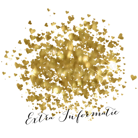 Inlegkaartje met gouden hartjes