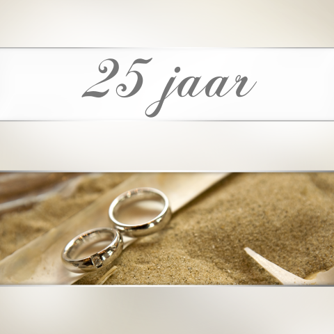 25 jaar getrouwd klassieke uitnodiging huwelijksjubileum