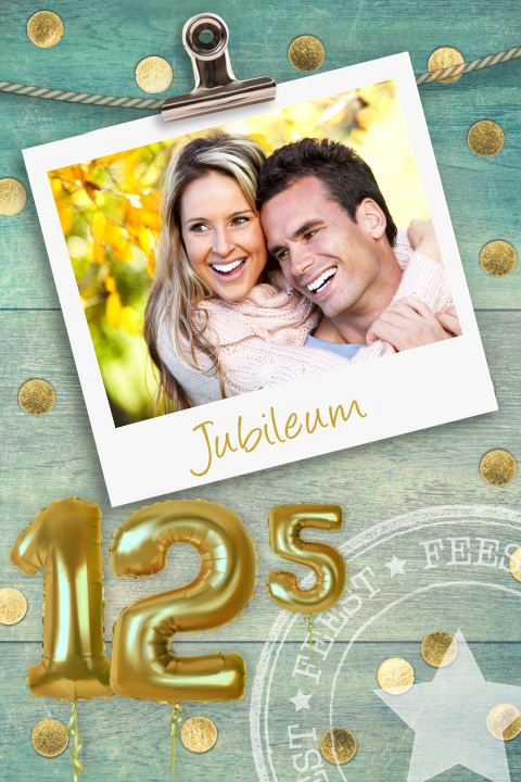 Uitnodiging 12,5 jaar getrouwd met ballon