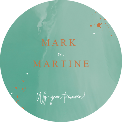 Sticker aquarel groen