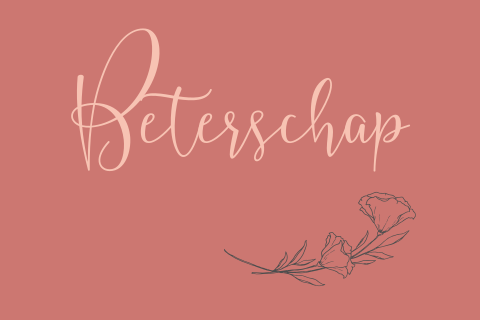 Beterschapskaart oud roze met bloem