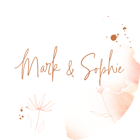 Sluitzegel met aquarel, takjes, bloemen