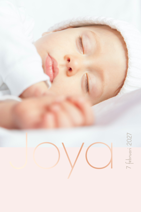 Geboortekaartje foto meisje modern