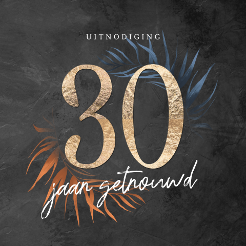 Hippe jubileum uitnodiging 30 jaar getrouwd