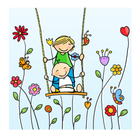 2de kindje bloemen geboortekaart met grote zus en baby