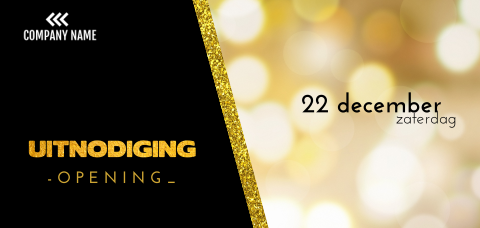 Langwerpige liggende uitnodiging voor een opening