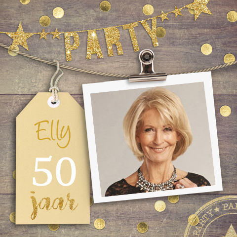 Uitnodiging verjaardag 50 jaar vrouw met foto