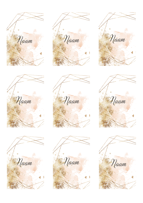 Naamkaartjes 9 stuks botanisch