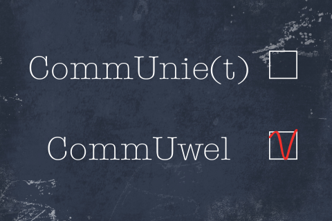 Communiekaartje school bord aanvinken