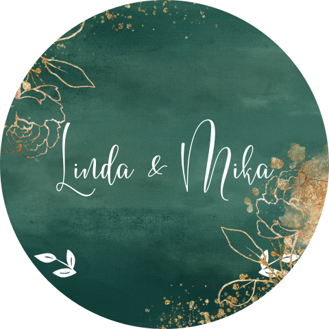 Sticker groen goudlook