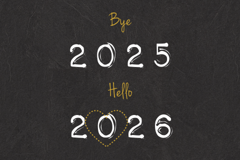 Kerstkaart  modern met krijtbord achtergrond