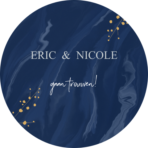 Sluitzegel marmerlook donkerblauw