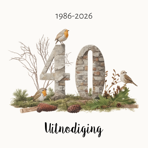 Uitnodiging 40 jaar feestje getrouwd of verjaardag jaar natuur