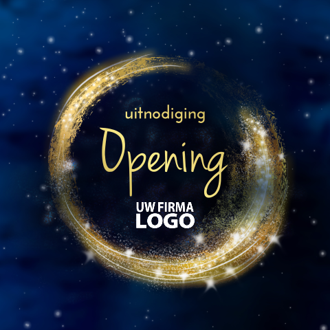 Zakelijk uitnodiging opening cirkel bedrijfsnaam