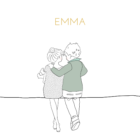 Geboortekaartje gezin baby meisje