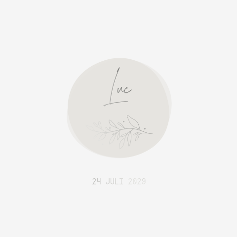 Minimalistisch rustig takjes foliedruk jongen