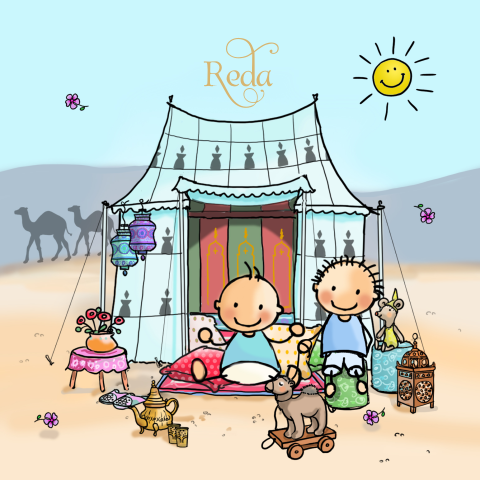 Jongens arabisch geboortekaartje 2e kindje