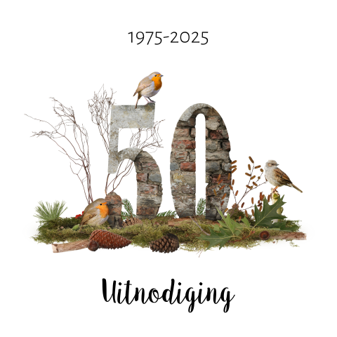 Uitnodiging jubileum 50 jaar getrouwd natuur