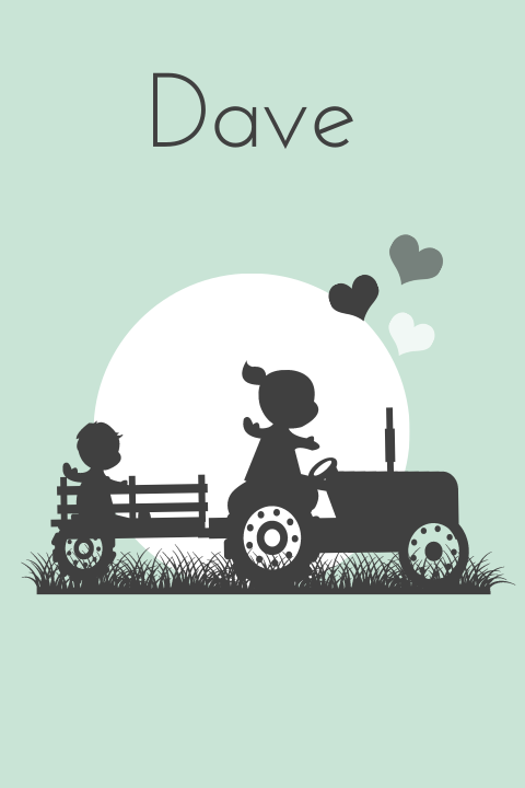 Geboortekaartje 2e kindje trekker met grote zus 2e kindje