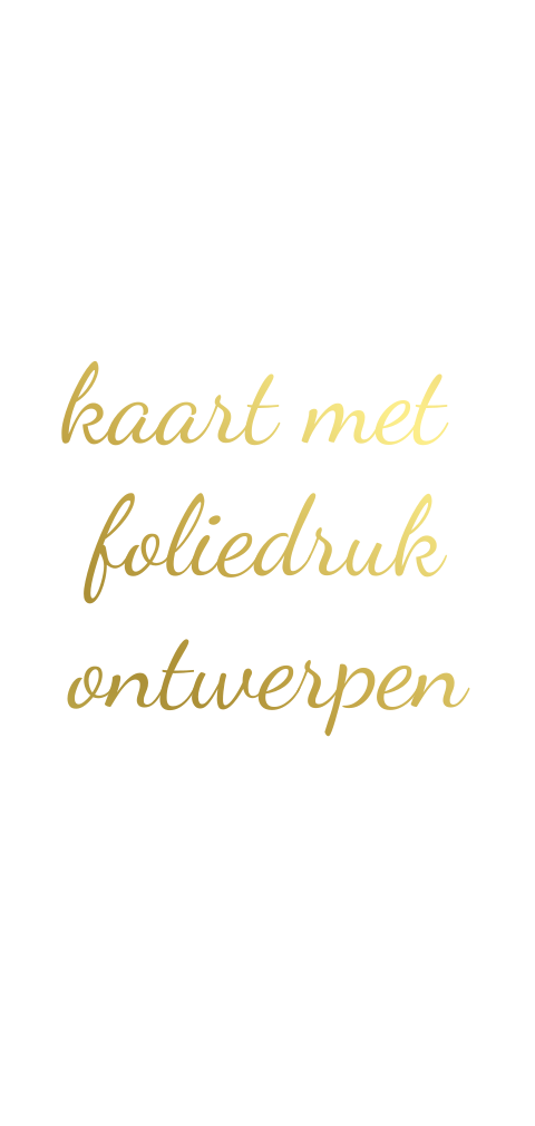 Blanco Foliedruk kaart Langwerpig Dubbel ontwerpen