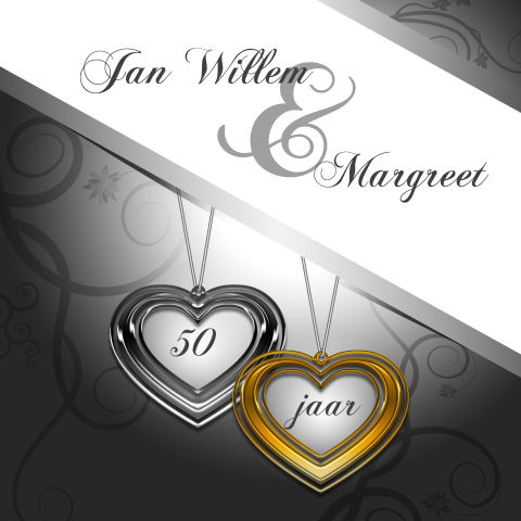 Klassieke jubileum uitnodiging 50 jaar getrouwd