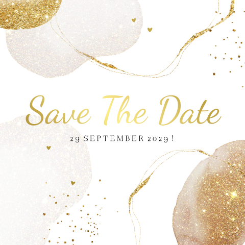 Save the date uitnodiging bruiloft geometrische vormen