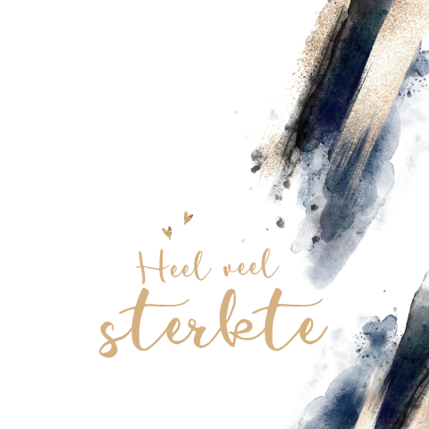 Wenskaart heel veel sterkte met waterverf