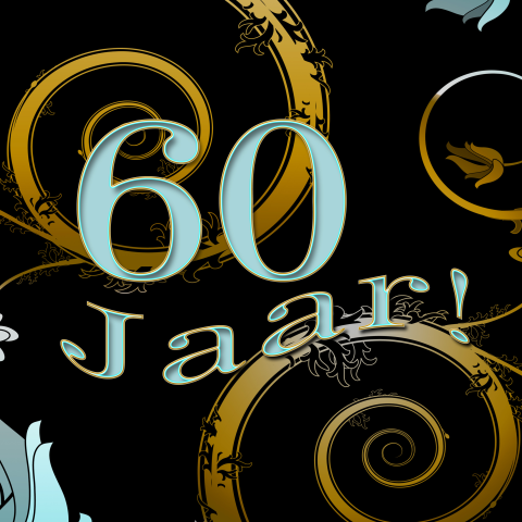 Verjaardagsuitnodiging 60 jaar dubbele kaart