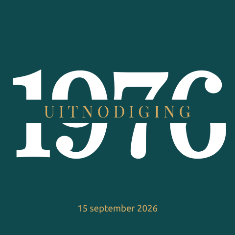 Stoere uitnodiging verjaardag 50 jaar 1976