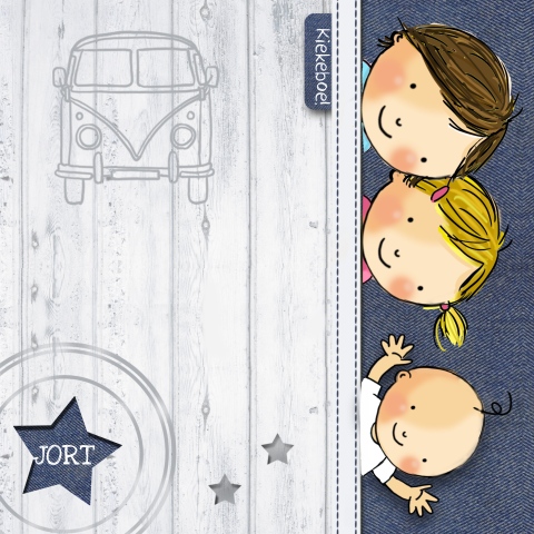 Geboortekaartje jongen derde kindje