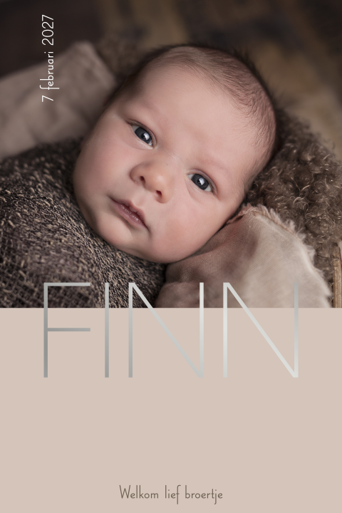 Geboortekaartje jongen foto modern