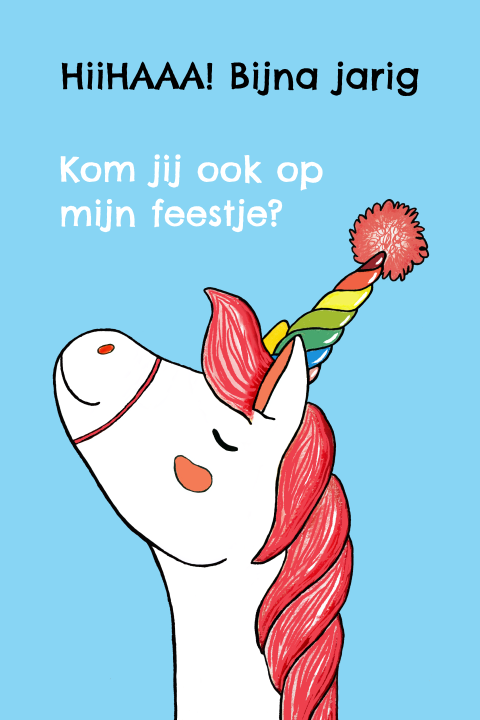 Uitnodiging kinderfeestje Unicorn