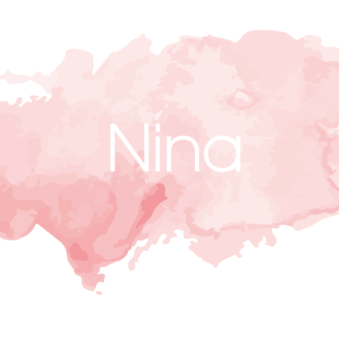 Geboortekaartje met aquarel meisje roze splash