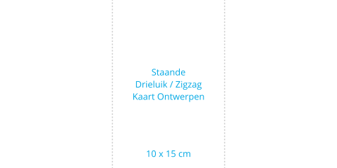 Staande drieluik zigzag kaart 10x15 cm