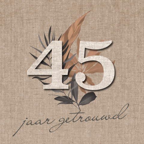 Jubileum uitnodiging 40 jaar getrouwd linnen