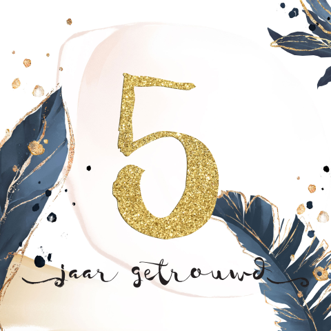 5 jaar getrouwd Boho huwelijksjubileum uitnodiging