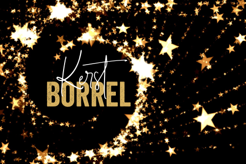 Kerstborrel kerstkaart sterren goud look