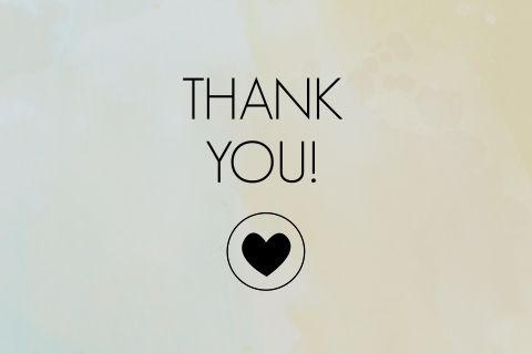 Bedankt voor je bestelling kaartje hartje