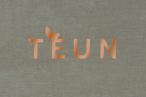 Olijfgroen velours look geboortekaartje jongen koperfolie