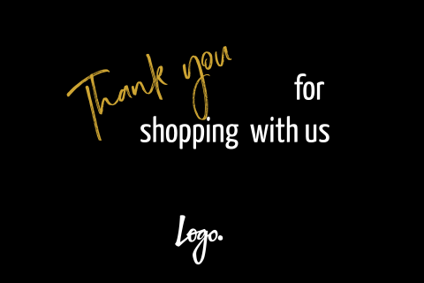 Bedankt voor je bestelling kaartje zwart