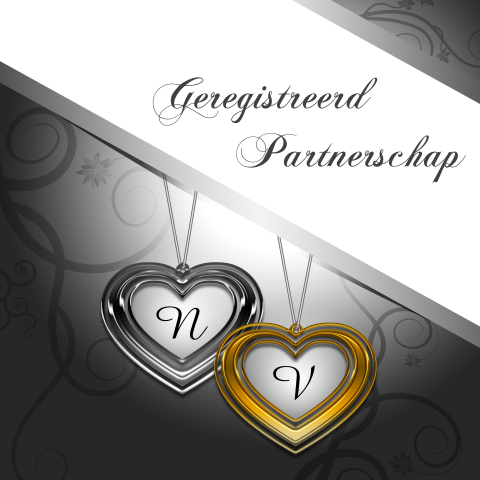 Stijlvolle uitnodiging geregistreerd partnerschap